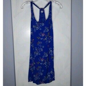 Old Navy Blue Floral Racerback Mini Dress Cottagecore Size M